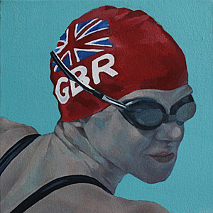 Olympic swimming painting